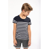 Marine-t-shirt ronde hals Bio kind